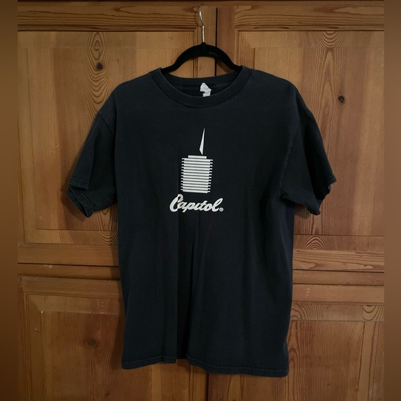 CAPITOL RECORDS TOWER Hollywood Official Music Label T-Shirt Size Medium